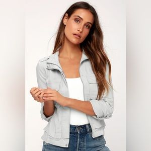 Jack by BB Dakota Zoey Light Grey Jacket Size Small